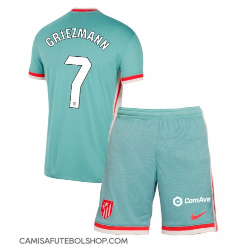 Camisa de time de futebol Atletico Madrid Antoine Griezmann #7 Replicas 2º Equipamento Infantil 2024-25 Manga Curta (+ Calças curtas)